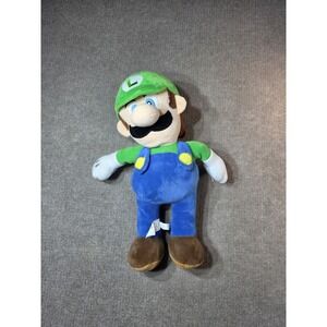 Super Mario Bros 20" Luigi Stuffed Plush Nintendo 2021